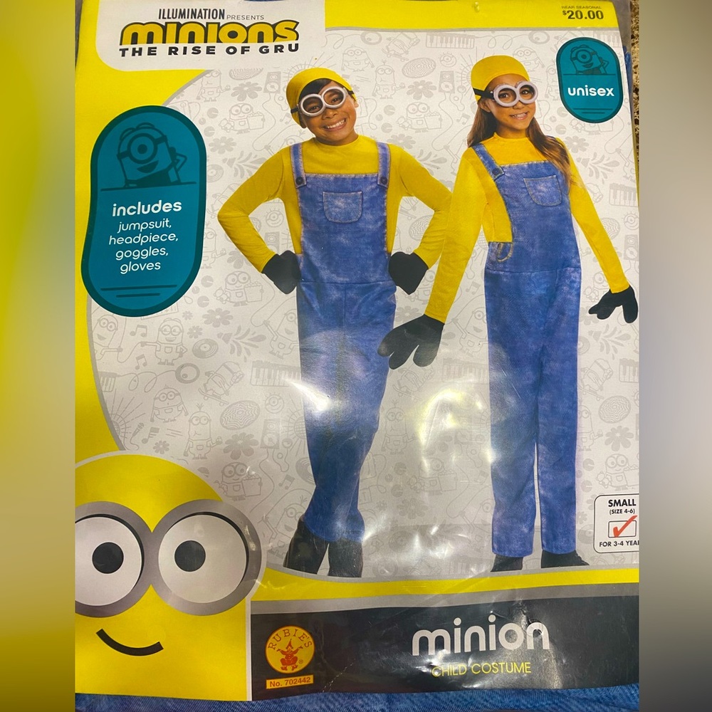 New Minions rise of the GRU costume child size Small